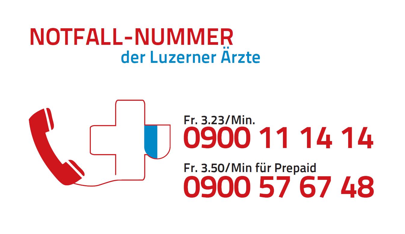 Notfall-Nummer Luzerner Ärzte